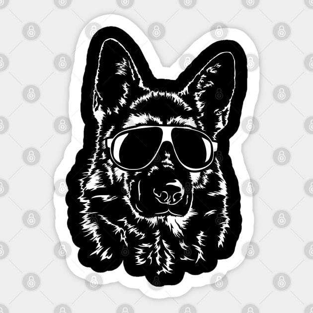 German Shepherd sunglasses cool dog Sticker by wilsigns